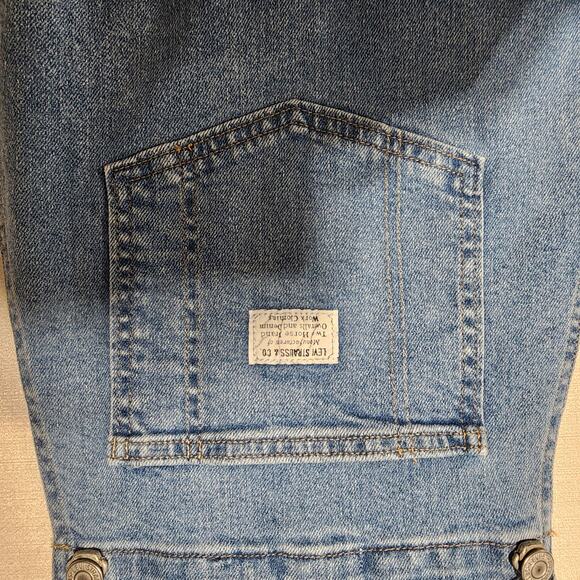 Levi's vintage jean shortalls women's XL waist 36 - Picture 8 of 9